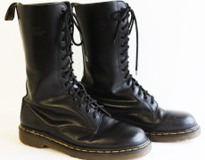 画像1: 英国製 DR.MARTENSドクターマーチン 14ホールブーツ ブラック UK10 (1)