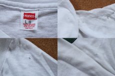 画像3: 70s USA製 Hanes ワニ 染み込みプリントTシャツ 白 L (3)