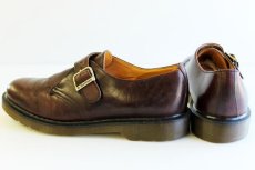 画像2: 英国製 DR.MARTENSドクターマーチン モンクストラップ レザーシューズ 茶 UK7 (2)