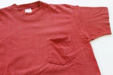 画像1: 70s Penneys TOWNCRAFT 無地 コットン ポケットTシャツ S (1)