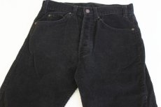 画像2: 80s USA製 Levi'sリーバイス 521-0558 コーデュロイパンツ 黒 w32 (2)