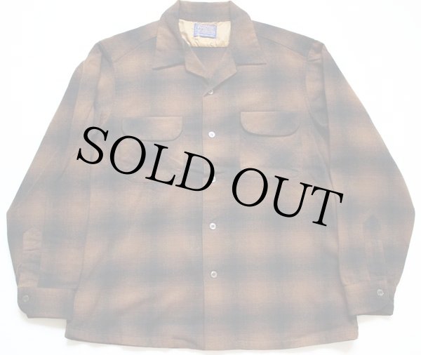 10,320円Pendleton ウール　オープンカラーシャツ　オンブレ　60s