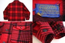 画像3: 60s PENDLETONペンドルトン チェック ウールジャケット 赤×黒 (3)