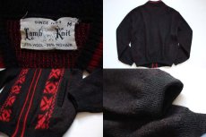 画像3: 60s Lamb Knit モヘヤニット フルジップ セーター M (3)