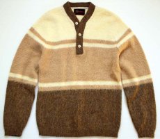 画像1: 60s Munsingwear ヘンリーネック モヘヤニット セーター (1)