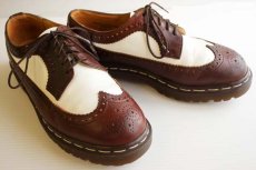 画像1: 英国製 DR.MARTENSドクターマーチン ウイングチップ レザーシューズ 茶 UK7 	 (1)