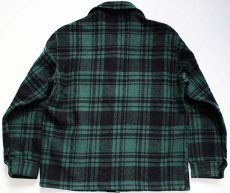 画像2: 70s PENDLETONペンドルトン ウールジャケット 緑×黒 M (2)