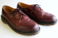 画像1: 英国製 DR.MARTENSドクターマーチン 3ホール レザーシューズ 赤茶 UK8 (1)