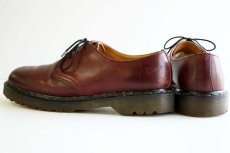 画像2: 英国製 DR.MARTENSドクターマーチン 3ホール レザーシューズ 赤茶 UK8 (2)