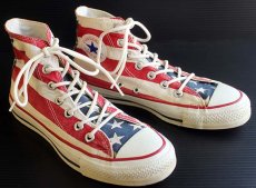 画像1: 90s USA製 CONVERSEコンバース ALL STARオールスター HI 星条旗柄 5.5 (1)