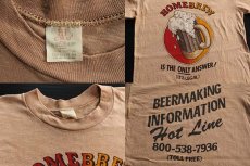 画像3: 70s USA製 HOMEBREW BEER 染み込みプリント コットンTシャツ S (3)