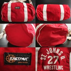 画像2: 80s USA製 EASTPAKイーストパック WRESTLING ダッフルバッグ 赤 (2)