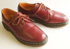 画像1: 英国製 DR.MARTENSドクターマーチン 3ホール レザーシューズ チェリー UK7 (1)