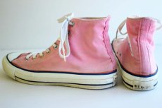 画像2: 80s USA製 CONVERSEコンバース ALL STARオールスター HI 当て布 ピンク 8.5 (2)