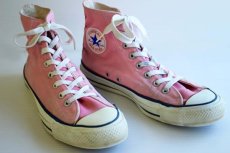 画像1: 80s USA製 CONVERSEコンバース ALL STARオールスター HI 当て布 ピンク 8.5 (1)