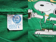 画像3: 80s USA製 ARTEX スヌーピー IRISH Tシャツ 緑 L (3)