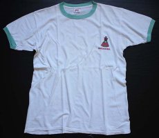 画像2: 60s HANESPORT SASAKWA 染み込みプリント コットン リンガーTシャツ XL (2)