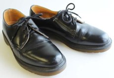 画像1: 英国製 DR.MARTENSドクターマーチン 3ホール レザーシューズ 黒 UK7 (1)