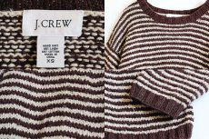 画像4: 00s J.CREW ボーダー リネンxコットン ハンドニット セーター XS (4)