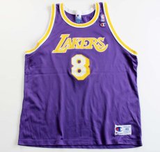 画像1: Championチャンピオン NBA LAKERSレイカーズ BRYANTブライアント 8 ユニフォーム 48 (1)