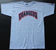 画像2: 90s USA製 Championチャンピオン CHARGERS Tシャツ 杢ブルー L (2)