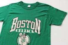 画像1: 80s USA製 Championチャンピオン BOSTON CELTICS Tシャツ 緑 M (1)