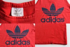 画像4: 80s USA製 adidasアディダス トレフォイル タンクトップ 赤 L (4)