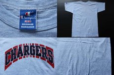 画像3: 90s USA製 Championチャンピオン CHARGERS Tシャツ 杢ブルー L (3)