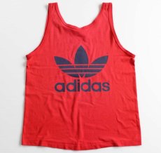 画像3: 80s USA製 adidasアディダス トレフォイル タンクトップ 赤 L (3)