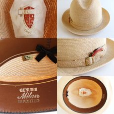 画像3: ビンテージ CAPPELLI 中折れ ストローハット 7 1/8 (3)