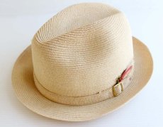 画像1: ビンテージ CAPPELLI 中折れ ストローハット 7 1/8 (1)