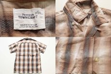 画像3: 50s PENNEY'S TOWNCRAFT オンブレチェック 半袖コットンシャツ M (3)