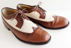 画像1: Leather Classics MASON ウイングチップ コットン×レザーシューズ (1)