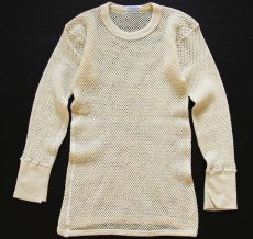 画像2: 70's SCANDINAVIAN KNITTERS ネット アンダーシャツ M (2)