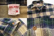 画像3: 70s JCPenney BIGMACビッグマック チェック コットン フランネルシャツ M (3)