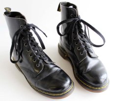 画像1: 英国製 DR.MARTENSドクターマーチン 8ホールブーツ 黒 UK4 (1)