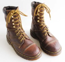 画像1: 英国製 DR.MARTENSドクターマーチン 編み上げ ブーツ 焦げ茶 UK3 (1)