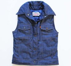 画像1: 70's USA製Levi'sリーバイス スキー デニムダウンベスト9/10 (1)