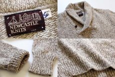 画像4: USA製 NEWCASTLE KNITS ショールカラー ウールニット セーター XL (4)