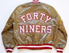 画像2: 90s USA製 Chalk Line 49ERS ナイロンスタジャン L (2)