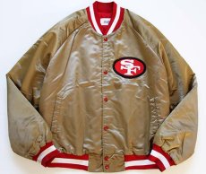 画像1: 90s USA製 Chalk Line 49ERS ナイロンスタジャン L (1)