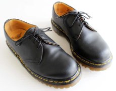 画像1: 英国製 DR.MARTENSドクターマーチン 3ホール レザーシューズ 黒 UK4 (1)