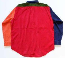 画像2: 90s J.CREW クレイジーパターン コーデュロイシャツ L (2)