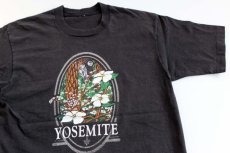 画像1: 90s YOSEMITE コットンTシャツ 黒★ヨセミテ国立公園 (1)