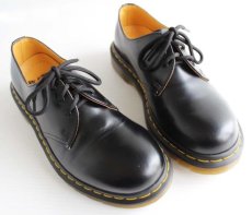 画像1: DR.MARTENSドクターマーチン 3ホール レザーシューズ 黒 UK4 (1)