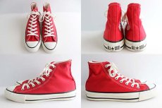 画像2: 90s USA製 CONVERSEコンバース ALL STARオールスター HI 赤 6.5 (2)