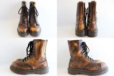 画像2: 英国製 DR.MARTENSドクターマーチン キャップトゥ 10ホールブーツ 厚底 UK5 (2)