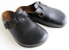 画像1: BIRKENSTOCKビルケンシュトック レザー ボストン 黒 39/25cm (1)