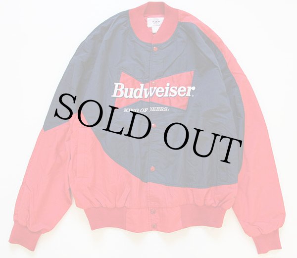 90s USA製 Budweiserバドワイザー 切り替え ナイロンジャケット XL