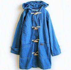 画像1: 90s DENIM&Co. ライナー付き デニム ダッフルコート L (1)